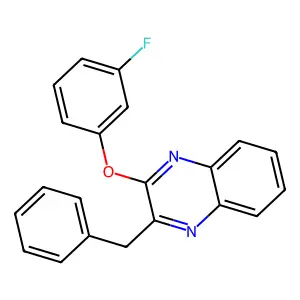 2-Benzyl-3-(3-fluorophenoxy)quinoxaline structure