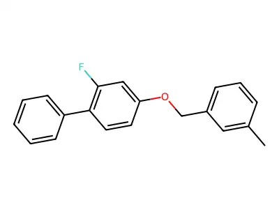 2-Fluoro-4-[(3-methylbenzyl)oxy]-1,1'-biphenyl structure