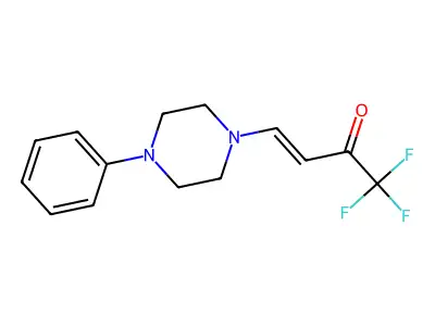 1,1,1-Trifluoro-4-(4-phenylpiperazin-1-yl)but-3-en-2-one structure
