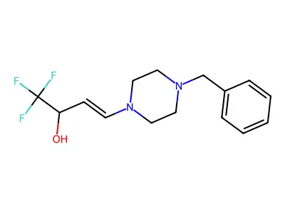 (E)-4-(4-benzylpiperazino)-1,1,1-trifluoro-3-buten-2-ol structure
