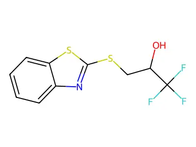3-(1,3-Benzothiazol-2-ylsulfanyl)-1,1,1-trifluoro-2-propanol structure