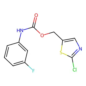 (2-chloro-1,3-thiazol-5-yl)methyl N-(3-fluorophenyl)carbamate structure
