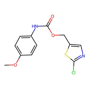 (2-chloro-1,3-thiazol-5-yl)methyl N-(4-methoxyphenyl)carbamate structure