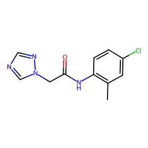 N-(4-chloro-2-methylphenyl)-2-(1H-1,2,4-triazol-1-yl)acetamide structure