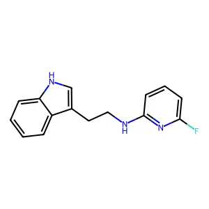 6-fluoro-N-[2-(1H-indol-3-yl)ethyl]-2-pyridinamine structure