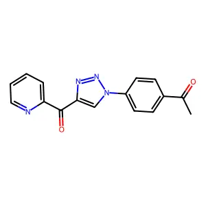 1-{4-[4-(2-pyridinylcarbonyl)-1H-1,2,3-triazol-1-yl]phenyl}-1-ethanone structure