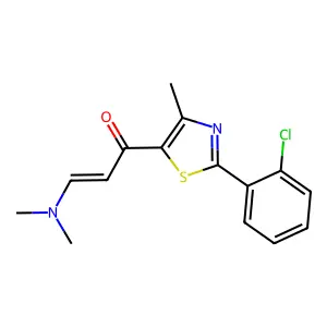 (E)-1-[2-(2-chlorophenyl)-4-methyl-1,3-thiazol-5-yl]-3-(dimethylamino)-2-propen-1-one structure