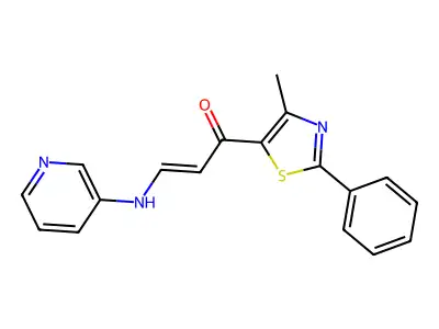 (E)-1-(4-methyl-2-phenyl-1,3-thiazol-5-yl)-3-(3-pyridinylamino)-2-propen-1-one structure