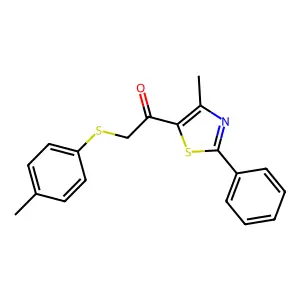 2-[(4-Methylphenyl)sulfanyl]-1-(4-methyl-2-phenyl-1,3-thiazol-5-yl)-1-ethanone structure