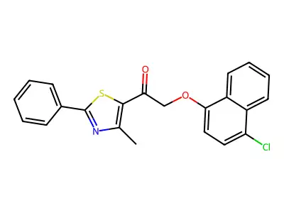 2-[(4-Chloro-1-naphthyl)oxy]-1-(4-methyl-2-phenyl-1,3-thiazol-5-yl)-1-ethanone structure
