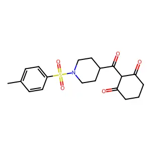 2-({1-[(4-Methylphenyl)sulfonyl]-4-piperidinyl}carbonyl)-1,3-cyclohexanedione structure