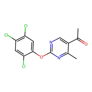 1-[4-Methyl-2-(2,4,5-trichlorophenoxy)-5-pyrimidinyl]-1-ethanone structure