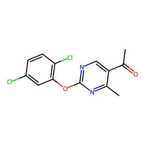 1-[2-(2,5-Dichlorophenoxy)-4-methyl-5-pyrimidinyl]-1-ethanone structure