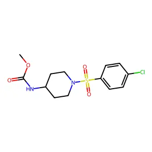 methyl N-{1-[(4-chlorophenyl)sulfonyl]-4-piperidinyl}carbamate structure