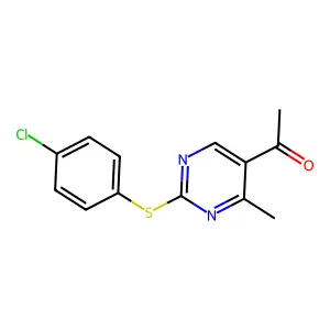 1-{2-[(4-Chlorophenyl)sulfanyl]-4-methyl-5-pyrimidinyl}-1-ethanone structure