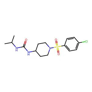 N-{1-[(4-chlorophenyl)sulfonyl]-4-piperidinyl}-N'-isopropylurea structure