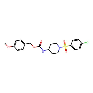 4-methoxybenzyl N-{1-[(4-chlorophenyl)sulfonyl]-4-piperidinyl}carbamate structure