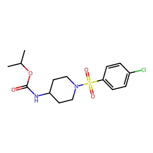 isopropyl N-{1-[(4-chlorophenyl)sulfonyl]-4-piperidinyl}carbamate structure