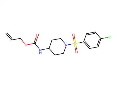 allyl N-{1-[(4-chlorophenyl)sulfonyl]-4-piperidinyl}carbamate structure