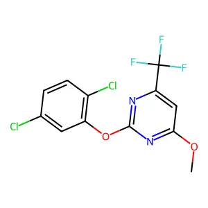 2-(2,5-Dichlorophenoxy)-4-methoxy-6-(trifluoromethyl)pyrimidine structure
