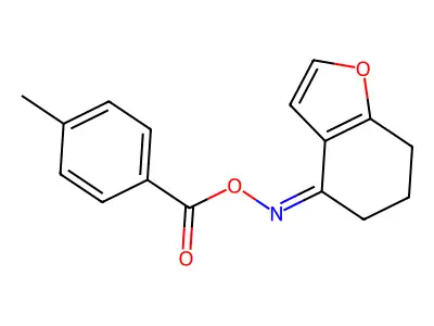 [(4Z)-4,5,6,7-tetrahydro-1-benzofuran-4-ylidene]amino 4-methylbenzoate structure