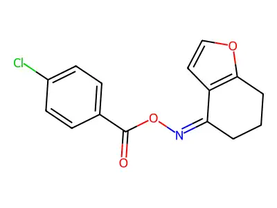 [(4Z)-4,5,6,7-tetrahydro-1-benzofuran-4-ylidene]amino 4-chlorobenzoate structure