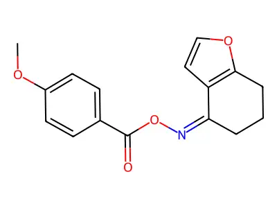 [(4Z)-4,5,6,7-tetrahydro-1-benzofuran-4-ylidene]amino 4-methoxybenzoate structure