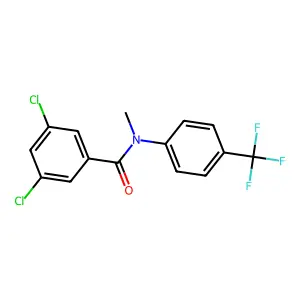 3,5-dichloro-N-methyl-N-[4-(trifluoromethyl)phenyl]benzamide structure