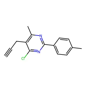 4-Chloro-6-methyl-2-(4-methylphenyl)-5-(2-propynyl)pyrimidine structure