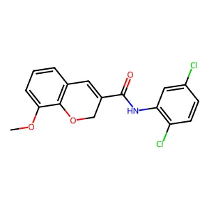 N-(2,5-dichlorophenyl)-8-methoxy-2H-chromene-3-carboxamide structure