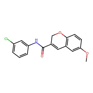 N-(3-chlorophenyl)-6-methoxy-2H-chromene-3-carboxamide structure