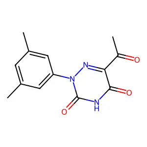 6-acetyl-2-(3,5-dimethylphenyl)-1,2,4-triazine-3,5(2H,4H)-dione structure