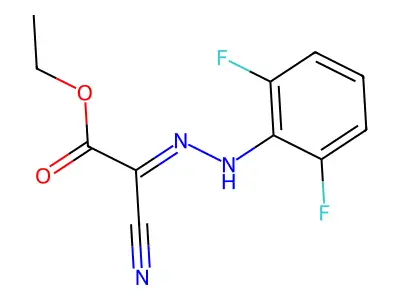 Ethyl cyano[2-(2,6-difluorophenyl)hydrazin-1-ylidene]formate structure