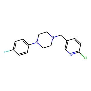 1-[(6-Chloropyridin-3-yl)methyl]-4-(4-fluorophenyl)piperazine structure