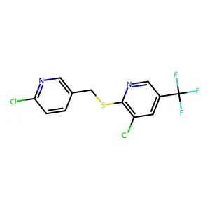 3-Chloro-2-{[(6-chloro-3-pyridinyl)methyl]sulfanyl}-5-(trifluoromethyl)pyridine structure