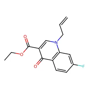 Ethyl 1-allyl-7-fluoro-4-oxo-1,4-dihydro-3-quinolinecarboxylate structure