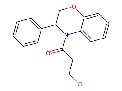 3-chloro-1-(3-phenyl-2,3-dihydro-4H-1,4-benzoxazin-4-yl)-1-propanone structure