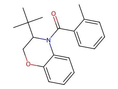 [3-(tert-butyl)-2,3-dihydro-4H-1,4-benzoxazin-4-yl](2-methylphenyl)methanone structure
