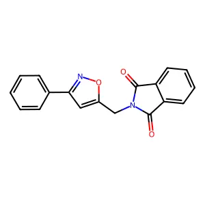 2-[(3-Phenyl-1,2-oxazol-5-yl)methyl]isoindole-1,3-dione structure
