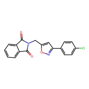 2-{[3-(4-chlorophenyl)-5-isoxazolyl]methyl}-1H-isoindole-1,3(2H)-dione structure