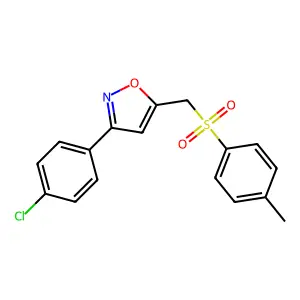 3-(4-Chlorophenyl)-5-{[(4-methylphenyl)sulfonyl]methyl}isoxazole structure