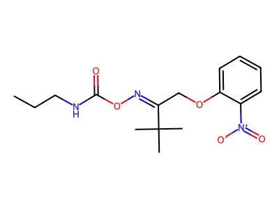 [[3,3-dimethyl-1-(2-nitrophenoxy)butan-2-ylidene]amino] N-propylcarbamate structure