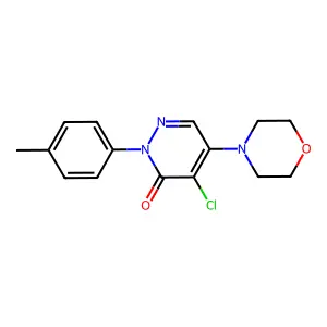 4-chloro-2-(4-methylphenyl)-5-morpholino-3(2H)-pyridazinone structure