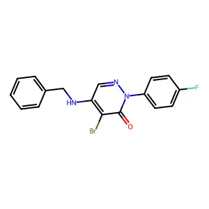 5-(benzylamino)-4-bromo-2-(4-fluorophenyl)-3(2H)-pyridazinone structure