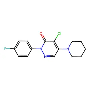 4-chloro-2-(4-fluorophenyl)-5-piperidino-3(2H)-pyridazinone structure
