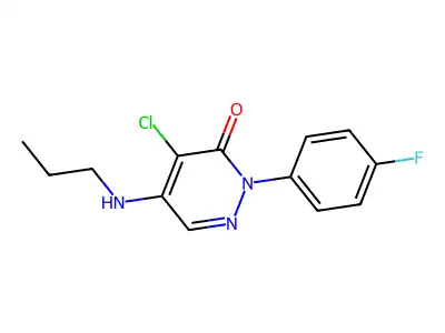 4-chloro-2-(4-fluorophenyl)-5-(propylamino)-3(2H)-pyridazinone structure