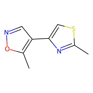 5-Methyl-4-(2-methyl-1,3-thiazol-4-yl)-1,2-oxazole structure