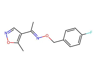 N-[(4-fluorophenyl)methoxy]-1-(5-methyl-1,2-oxazol-4-yl)ethanimine structure