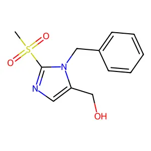 (1-Benzyl-2-methanesulfonyl-1H-imidazol-5-yl)methanol structure