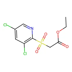 Ethyl 2-[(3,5-dichloro-2-pyridinyl)sulfonyl]acetate structure